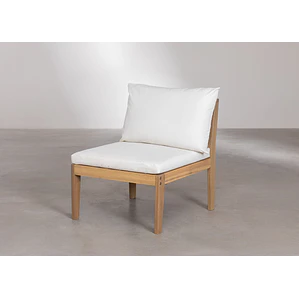 Módulo central para sofá modular de jardín en madera de acacia Cava