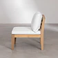 Módulo central para sofá modular de jardín en madera de acacia Cava - Miniatura 3
