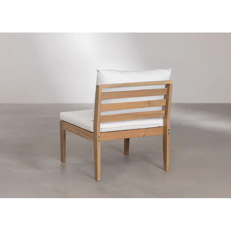 Módulo central para sofá modular de jardín en madera de acacia Cava 4