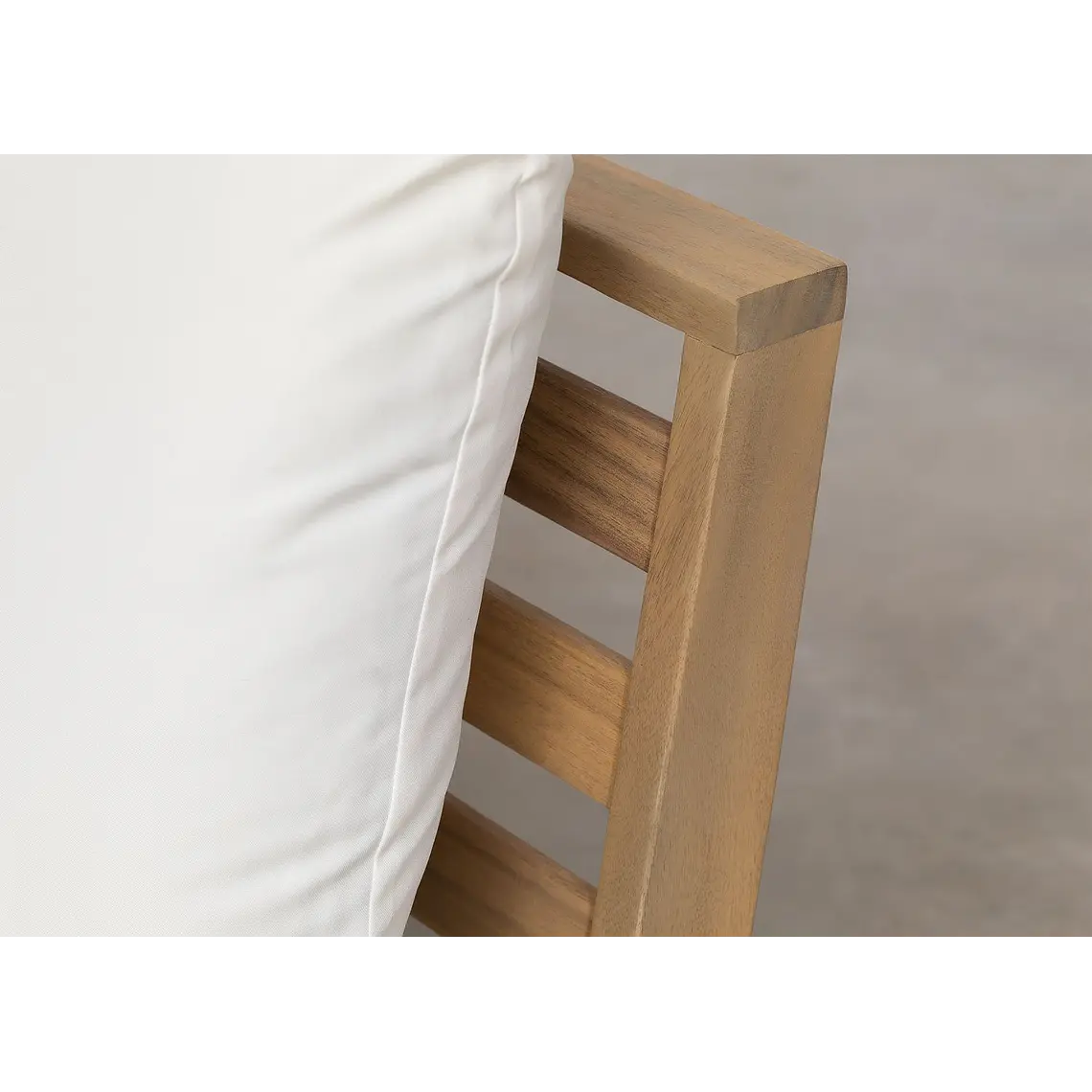 Módulo central para sofá modular de jardín en madera de acacia Cava 5