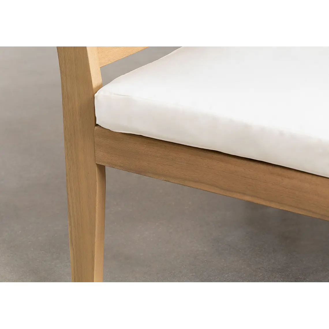 Módulo central para sofá modular de jardín en madera de acacia Cava 6
