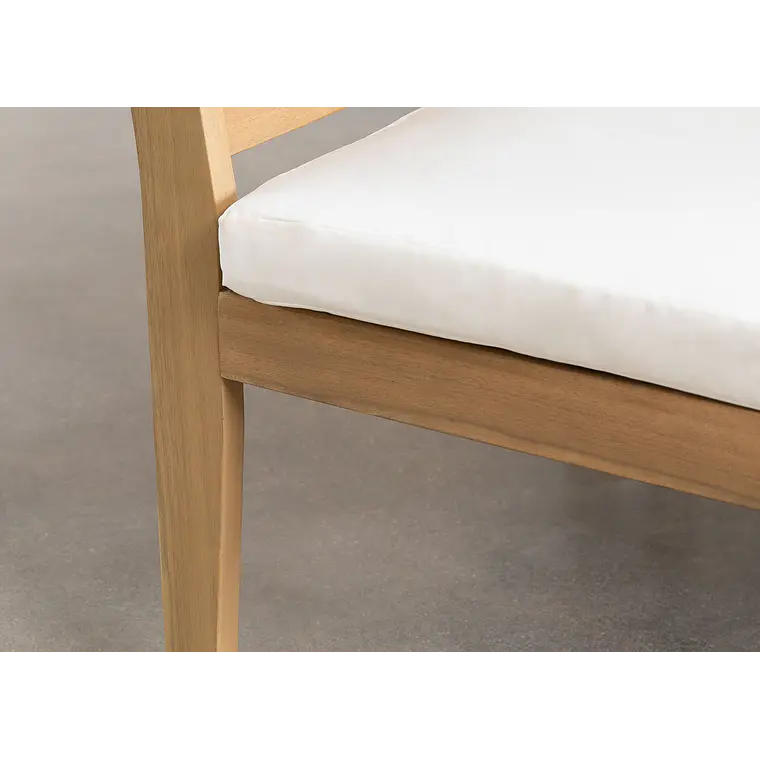 Módulo central para sofá modular de jardín en madera de acacia Cava 6