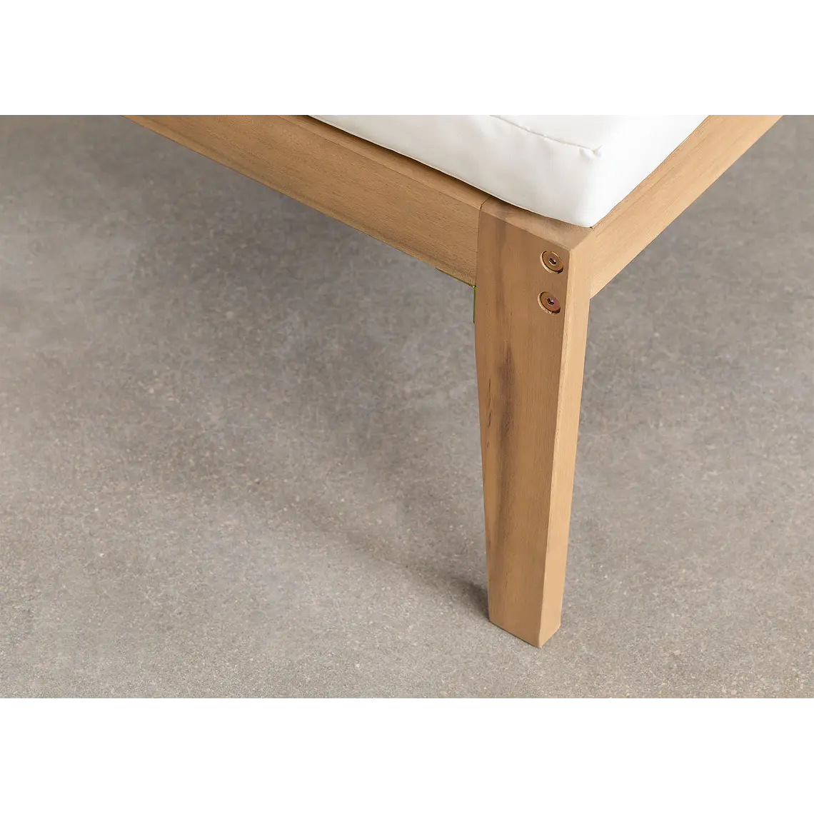 Módulo central para sofá modular de jardín en madera de acacia Cava 7