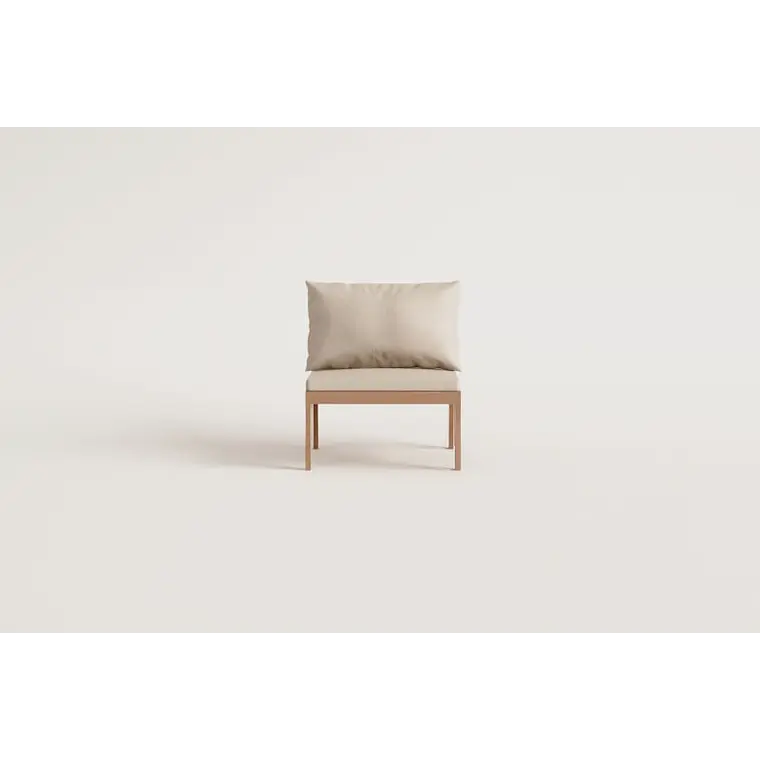 Módulo central para sofá modular de jardín en madera de acacia Cava 9