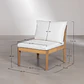 Módulo central para sofá modular de jardín en madera de acacia Cava - Miniatura 10