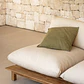 Módulo central reclinable para sofá modular de jardín en madera de acacia Elana - Miniatura 1