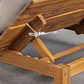 Módulo central reclinable para sofá modular de jardín en madera de acacia Elana - Miniatura 6