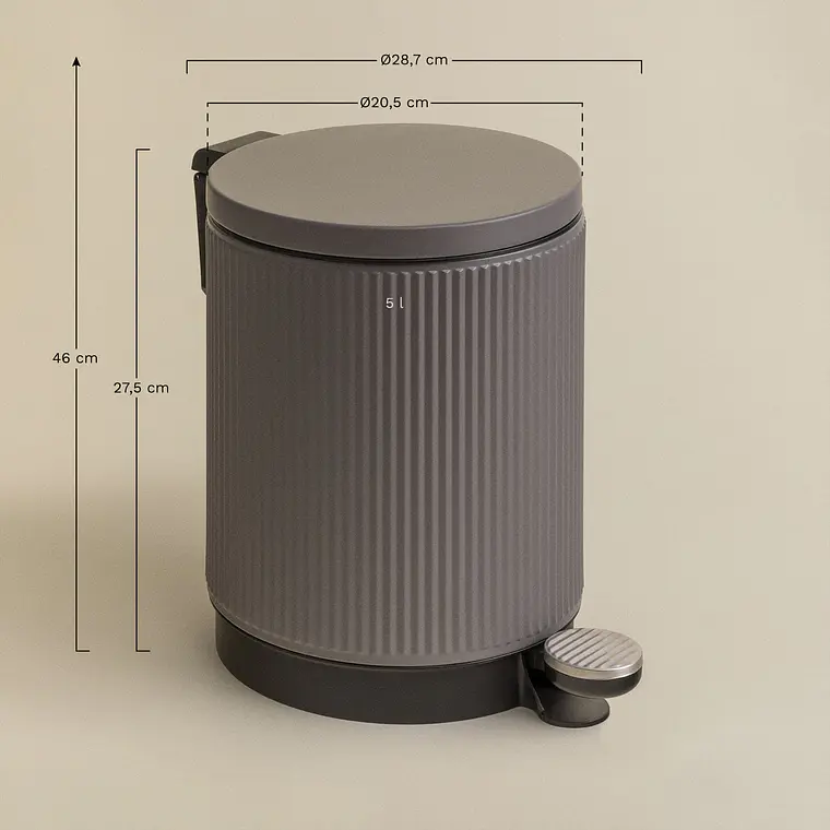 Papelera con pedal 5L 7