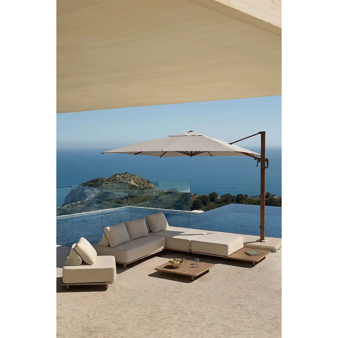 Parasol 290 cm en tela y aluminio Sareva 13