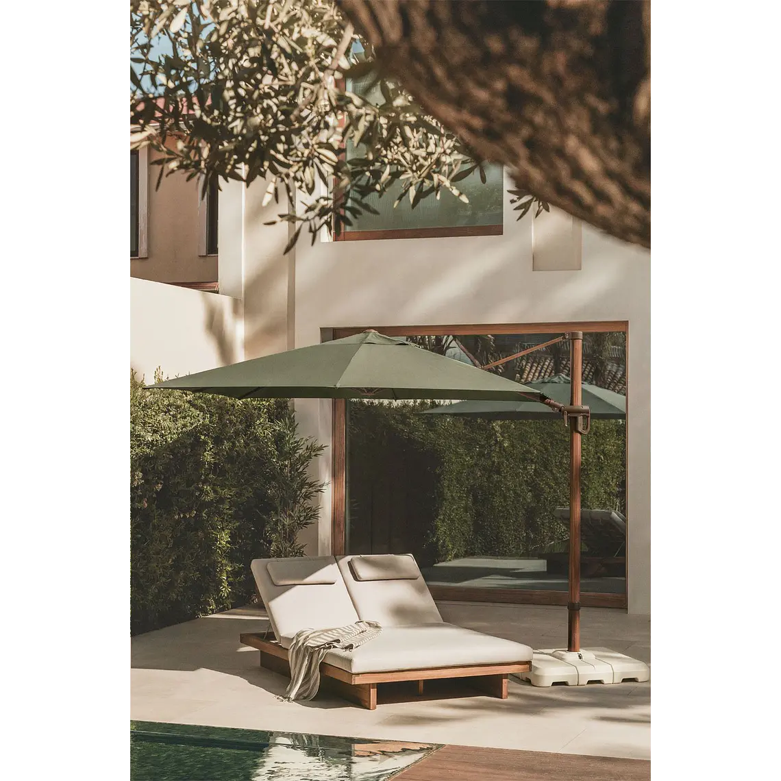 Parasol 290 cm en tela y aluminio Sareva 16