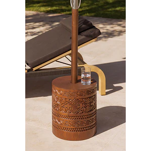 Pie de sombrilla redonda 35Ø cm en madera Lioria