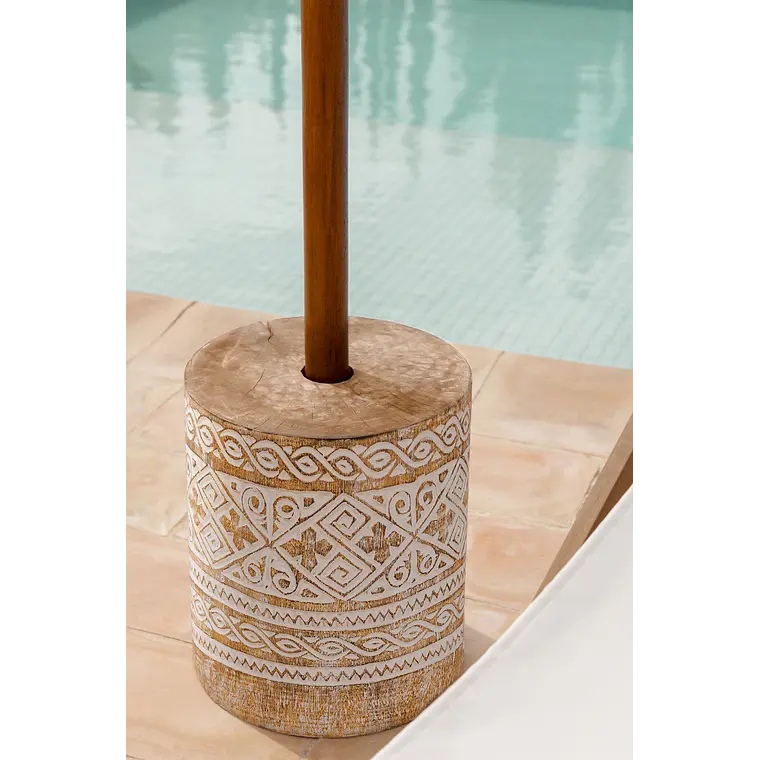 Pie de sombrilla redonda 35Ø cm en madera Lioria 10