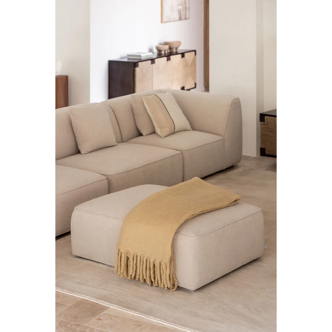 Malen · Puf / banco tapizado de 96 cm 3