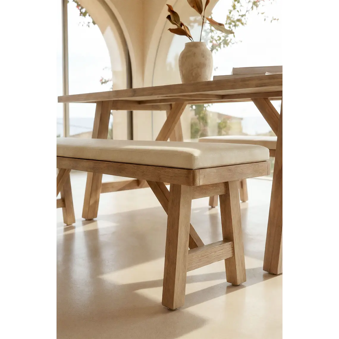 Vearo · Puf / banco tapizado de 190 cm 3