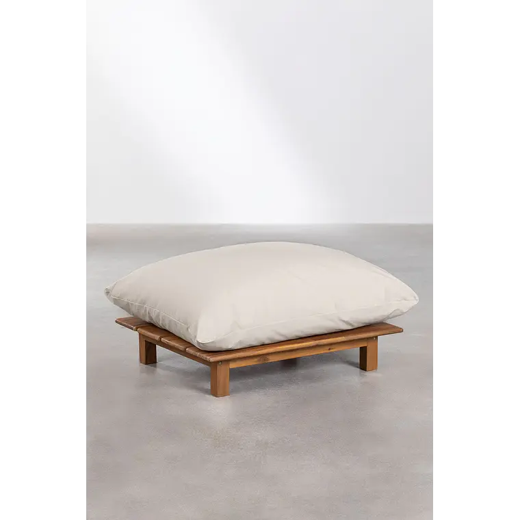 Puff en madera de acacia Lena 1