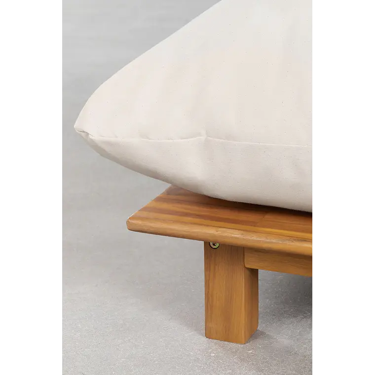 Puff en madera de acacia Lena 2