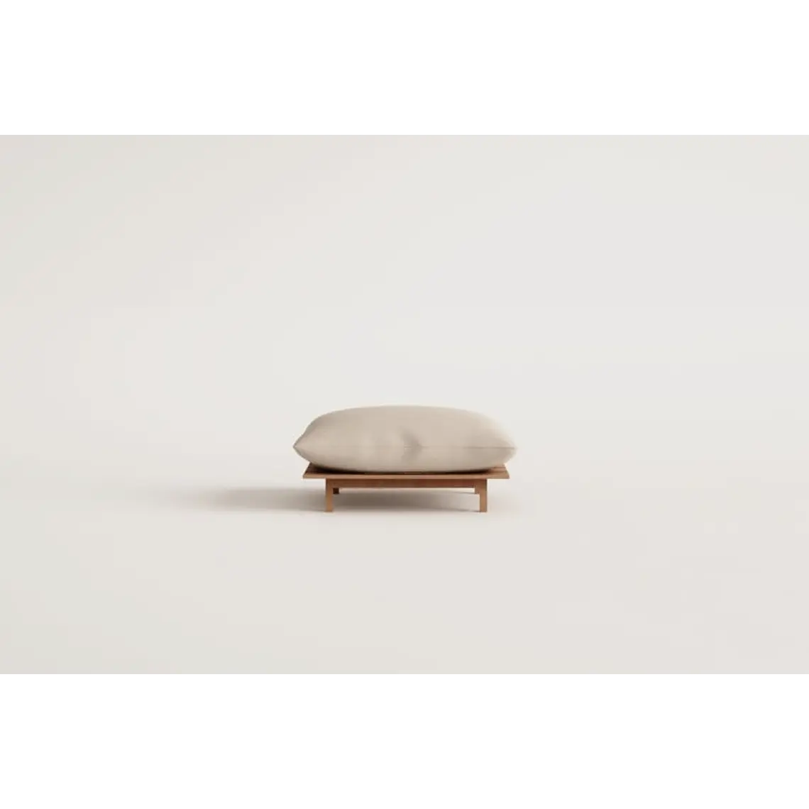 Puff en madera de acacia Lena 5