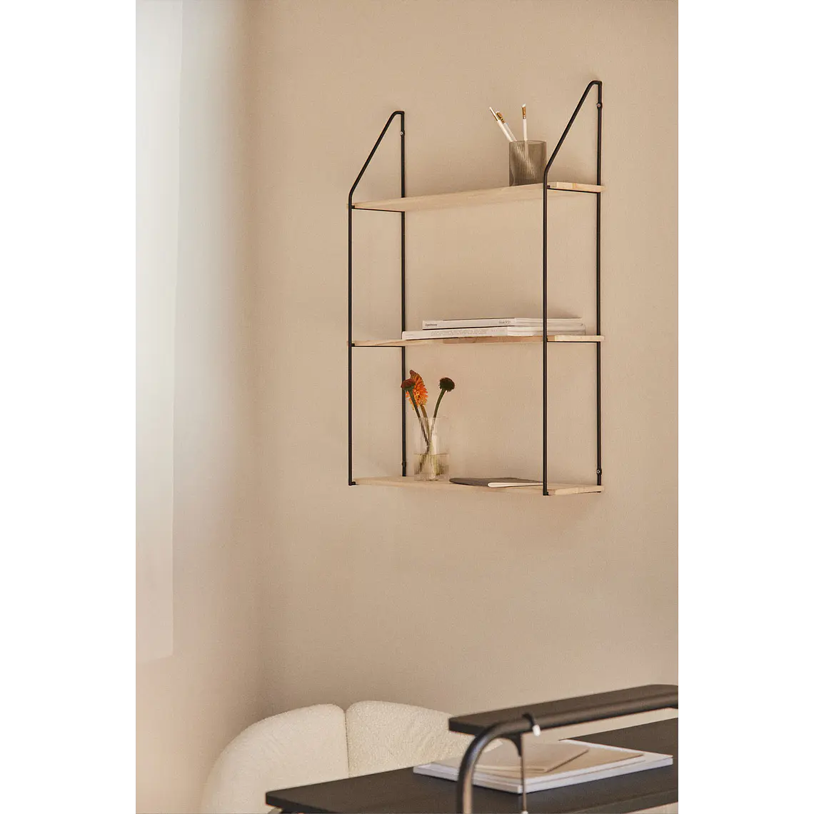 Lumaria · Repisa en acabado madera de 65 cm 2