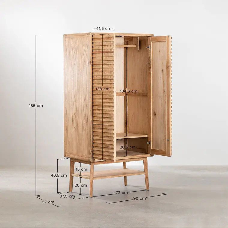 Ropero Celia en madera 9
