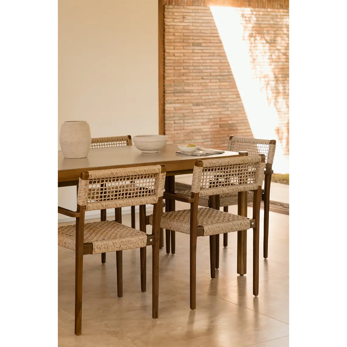 Silla de comedor Alveva en madera de teca 1