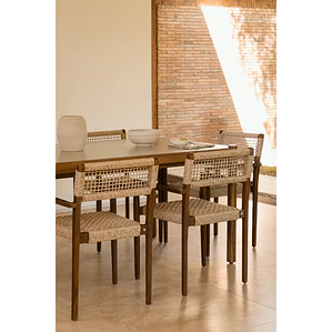 Silla de comedor Alveva en madera de teca