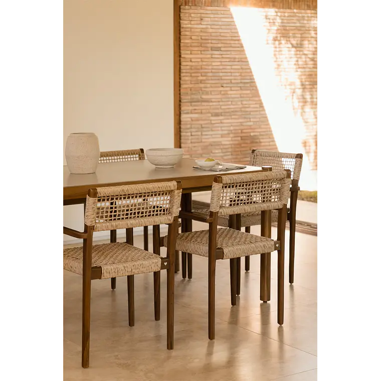 Silla de comedor Alveva en madera de teca 1
