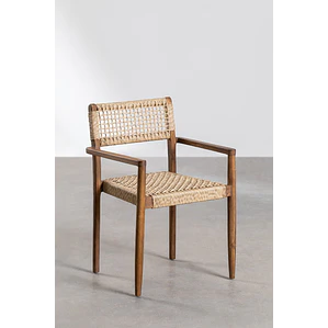 Silla de comedor Alveva en madera de teca