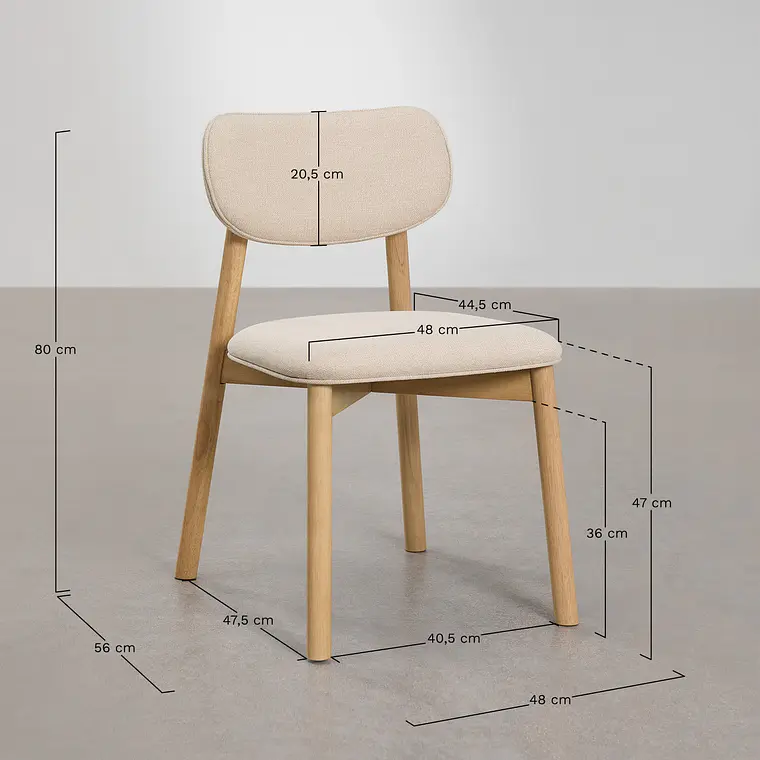 Silla de comedor Eireva en madera 10