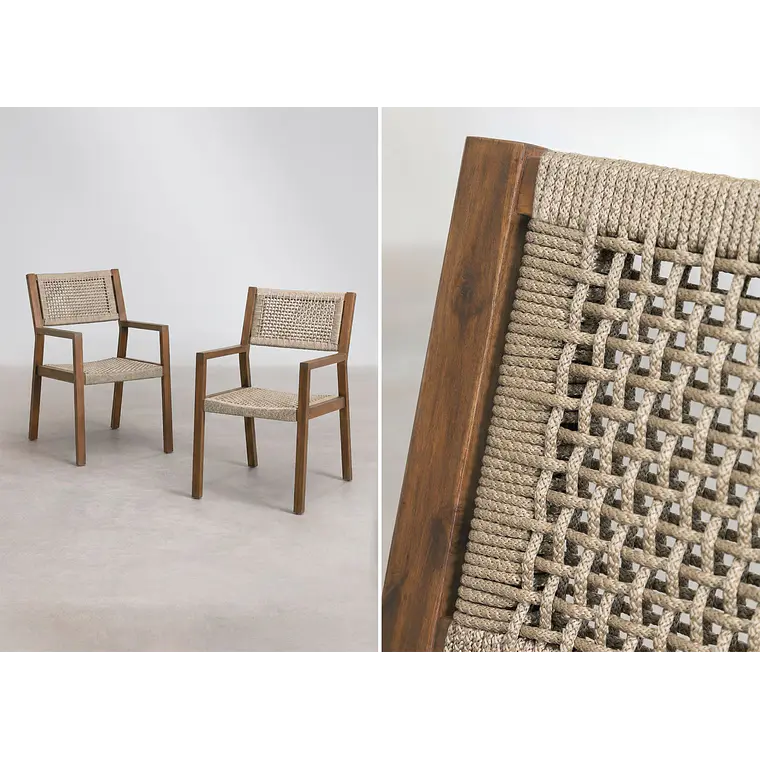 Silla de comedor Kaelara en madera de acacia 1