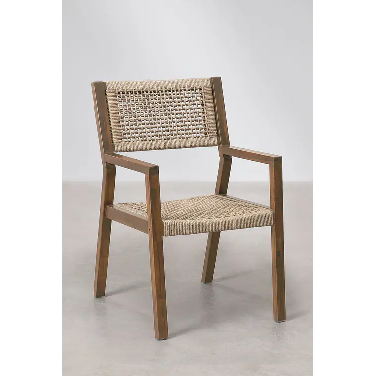 Silla de comedor Kaelara en madera de acacia 3