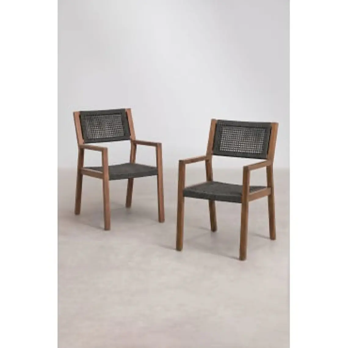 Silla de comedor Kaelara en madera de acacia 11