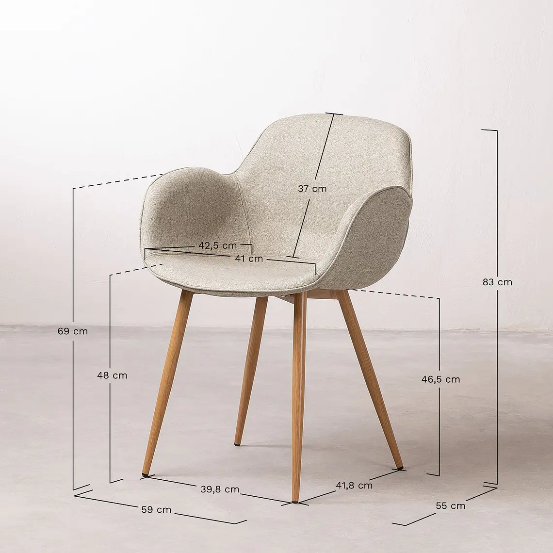 Silla de comedor Lysia en hierro 8