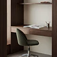 Silla de escritorio con ruedas tapizada - Miniatura 2