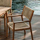 Silla de jardín con reposabrazos en madera de acacia y cuerda trenzada Kela - Miniatura 2