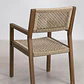 Silla de jardín con reposabrazos en madera de acacia y cuerda trenzada Kela - Miniatura 7