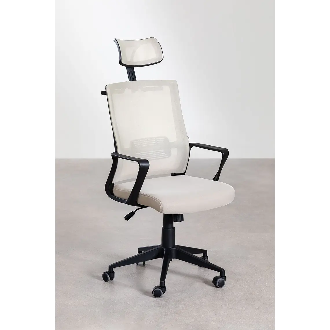 Silla de oficina con ruedas y reposacabezas en polipropileno Teill 4