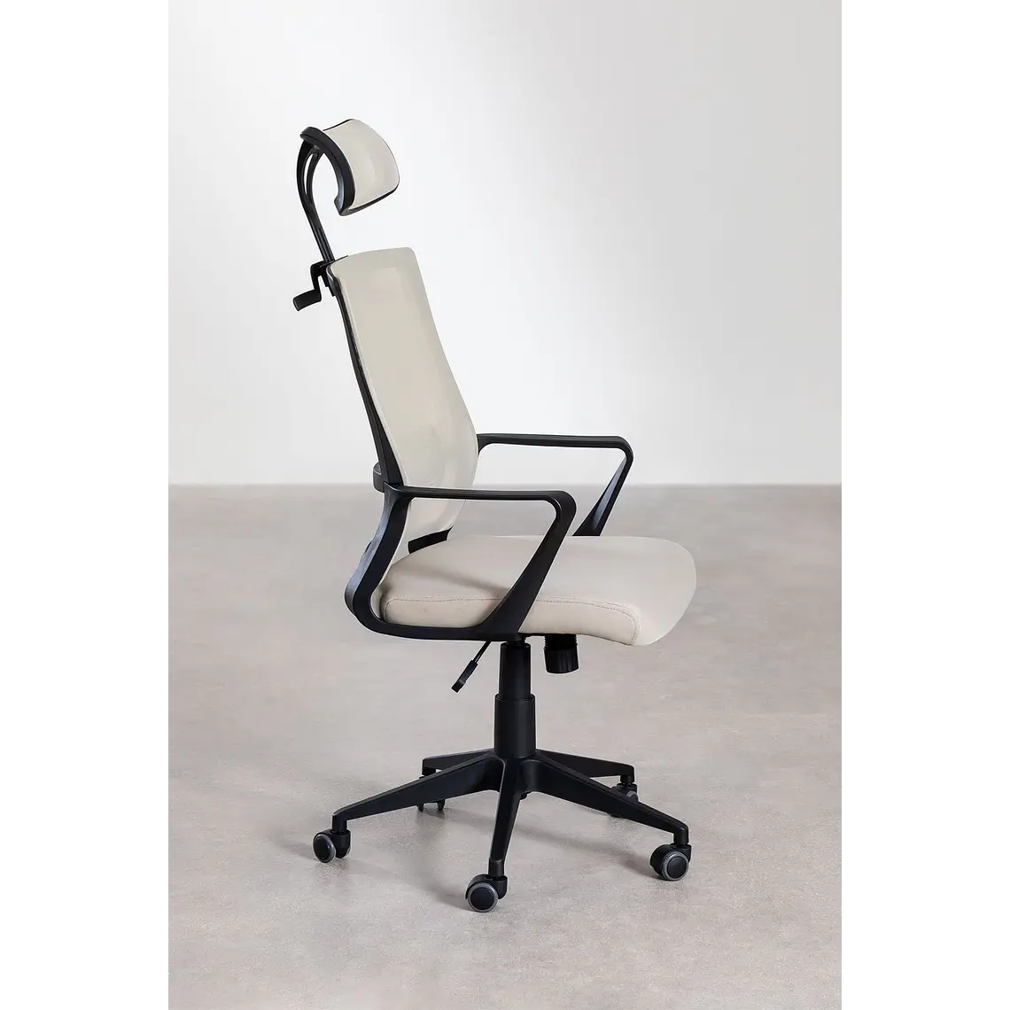 Silla de oficina con ruedas y reposacabezas en polipropileno Teill 5