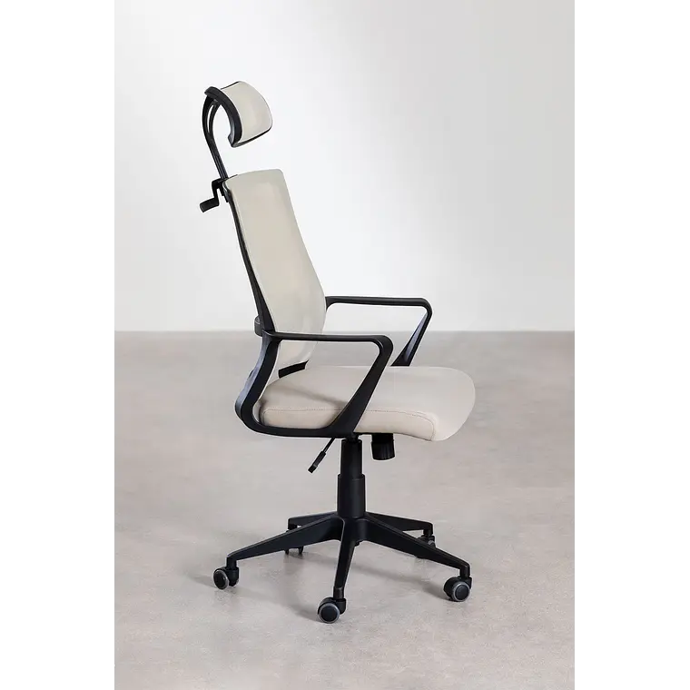 Silla de oficina con ruedas y reposacabezas en polipropileno Teill 5
