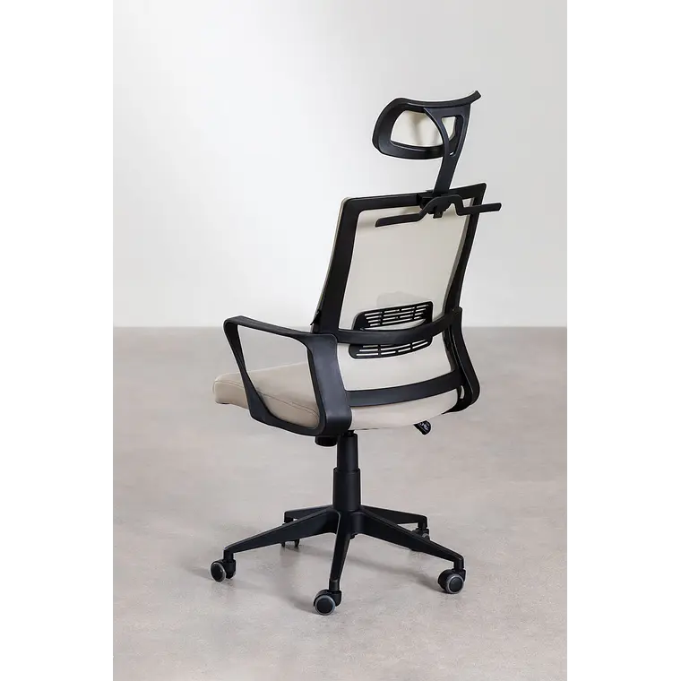 Silla de oficina con ruedas y reposacabezas en polipropileno Teill 6