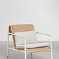 Sillón de jardín con reposabrazos en aluminio y ratán sintético Vareva - Miniatura 3