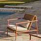 Sillón de jardín con reposabrazos en aluminio y ratán sintético Vareva - Miniatura 12