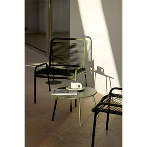 Sillón de jardín en acero y ratán sintético Mareva