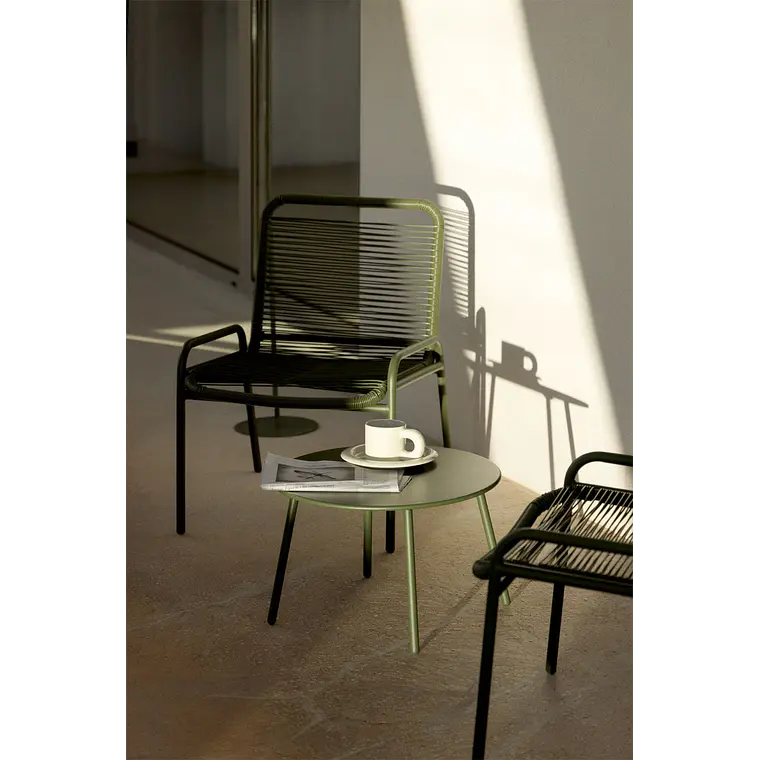 Sillón de jardín en acero y ratán sintético Mareva 1