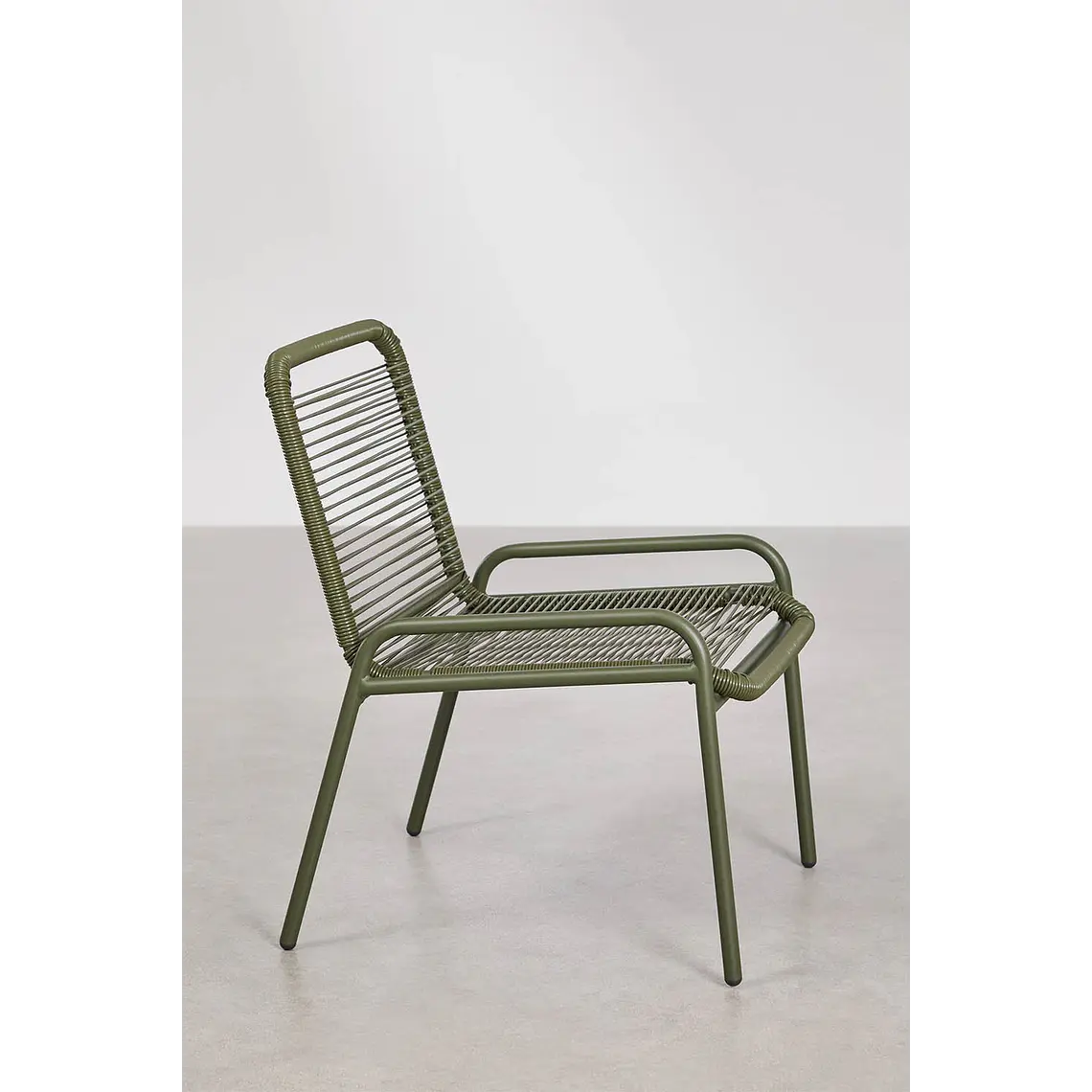 Sillón de jardín en acero y ratán sintético Mareva 4