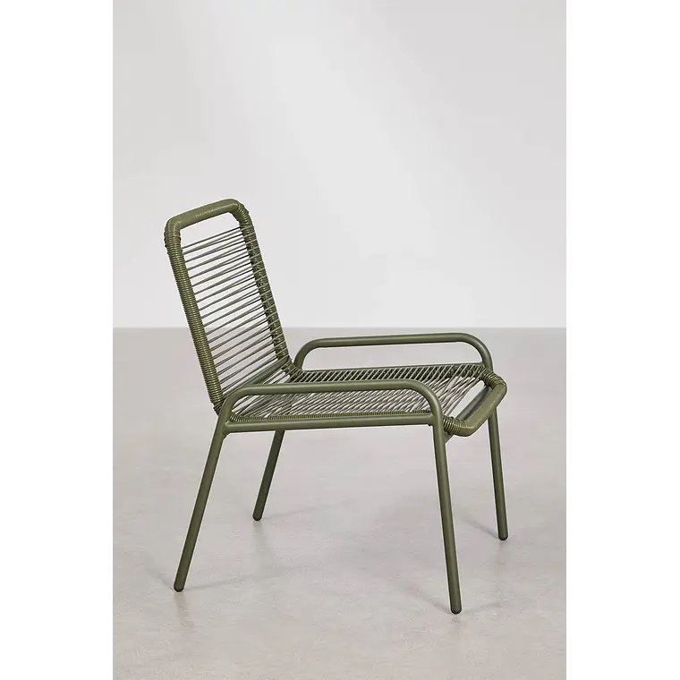 Sillón de jardín en acero y ratán sintético Mareva 4