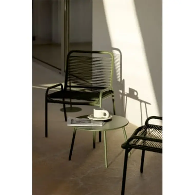 Sillón de jardín en acero y ratán sintético Mareva 10