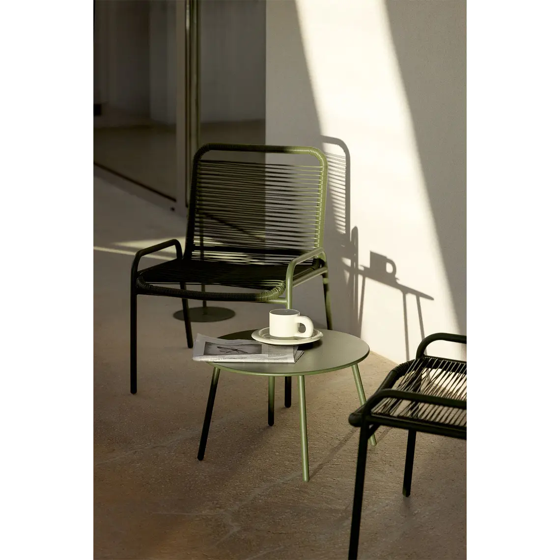 Sillón de jardín en acero y ratán sintético Mareva 11