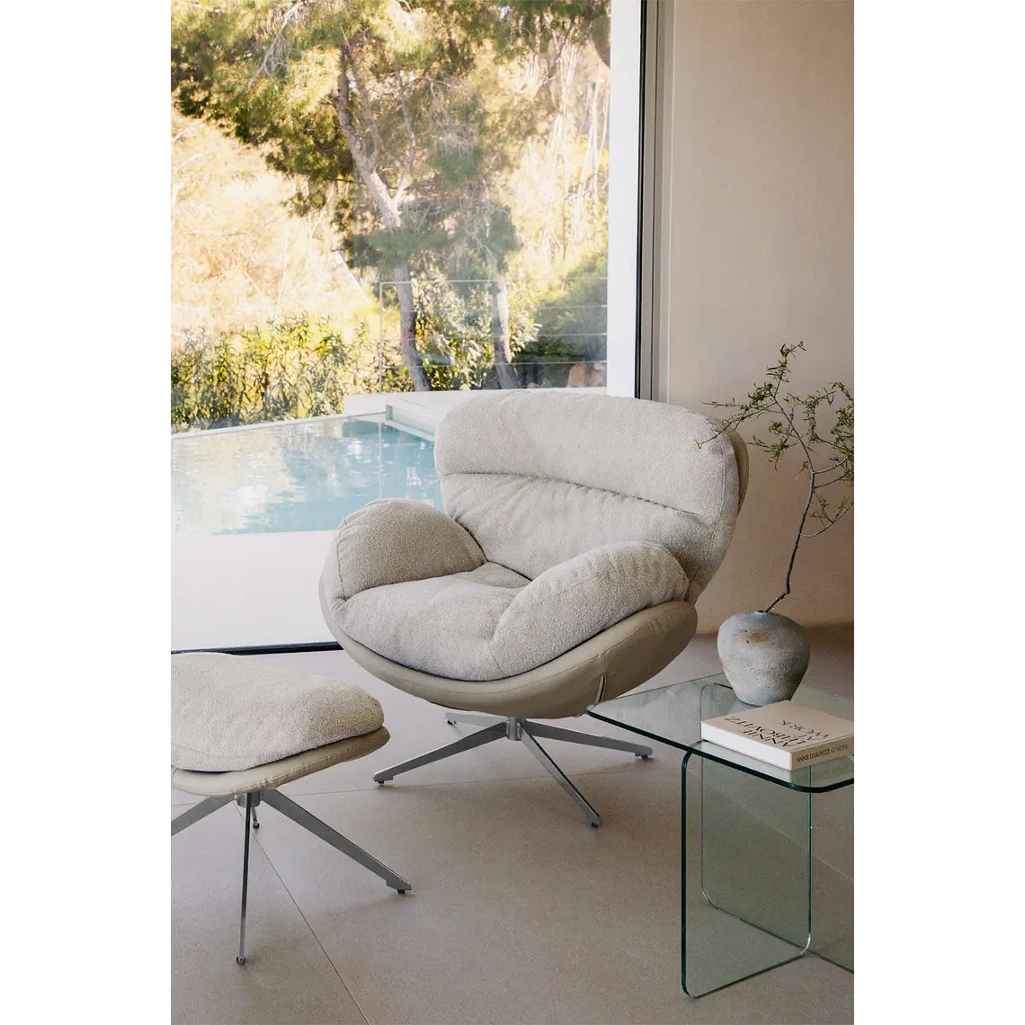 Ornor · Sillón tapizado de 100 cm 1