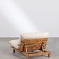 Sofá modular reclinable de jardín de 2 piezas en madera de acacia Joria - Miniatura 7