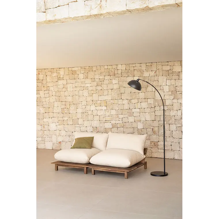Sofá modular reclinable de jardín de 2 piezas en madera de acacia Joria 12